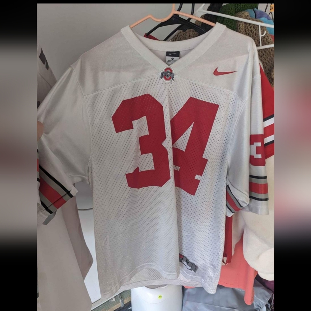 #34 White Ohio State Football Jersey